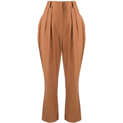 Rust Cropped Trousers , female, Sizes: M, S, L - Nanushka - Modalova