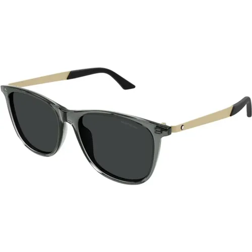 Stylish Sunglasses with Smoked Lenses , unisex, Sizes: 56 MM - Montblanc - Modalova