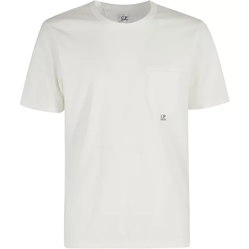 Pocket T-Shirt in Garment-Dyed Style , male, Sizes: M, L - C.P. Company - Modalova