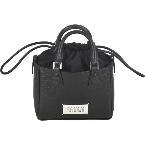 Schicke Taschen Kollektion,Schwarze Leder Tote Handtasche - Maison Margiela - Modalova