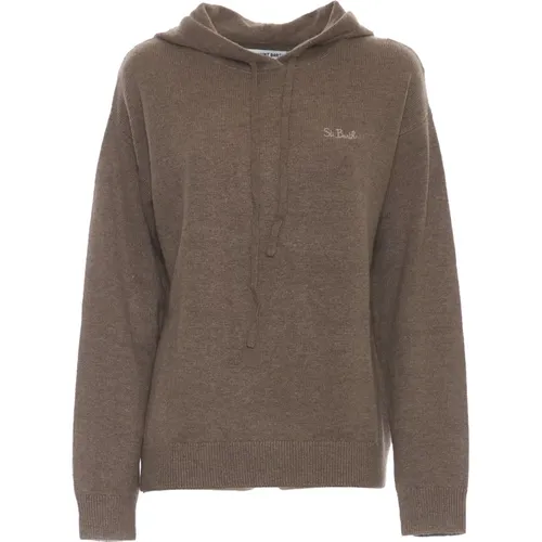 Haselnuss Strickhoodie Sweatshirt Aw24 - MC2 Saint Barth - Modalova