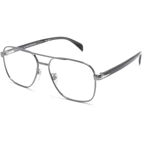 Graue Optische Rahmenbrille , Herren, Größe: 57 MM - Eyewear by David Beckham - Modalova