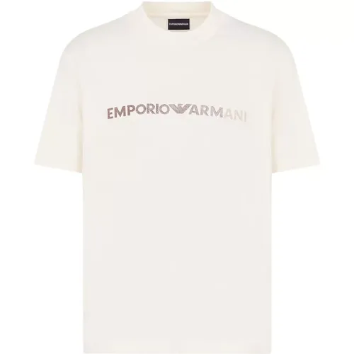 Kurzarm T-Shirt , Herren, Größe: L - Emporio Armani - Modalova