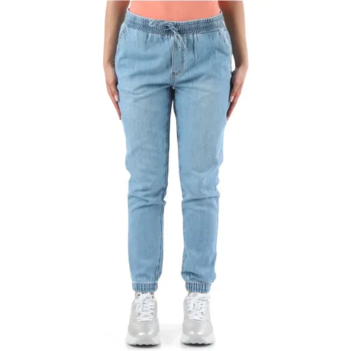 Jogger-Jeans mit elastischem Bund , Damen, Größe: S - Guess - Modalova