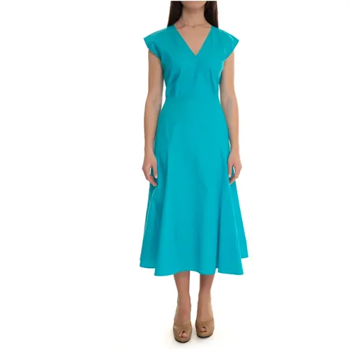 V-Neck Sleeveless Cotton Dress , female, Sizes: L, S, XL, M, 2XL - Pennyblack - Modalova