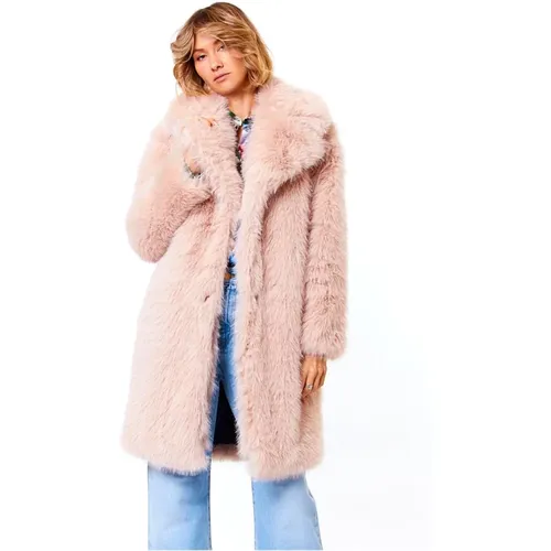 Faux Fur Midi Coat Kaos - Kaos - Modalova