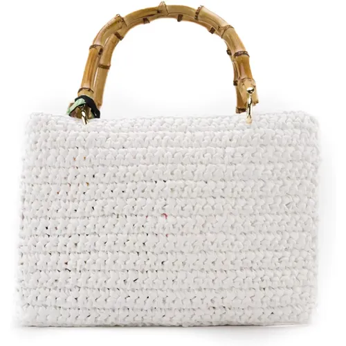 Shopper Bag with Bamboo Handle , female, Sizes: ONE SIZE - Chica London - Modalova