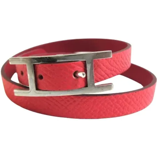 Pre-owned Leather bracelets , female, Sizes: ONE SIZE - Hermès Vintage - Modalova