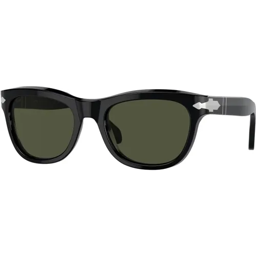 Klassische Sonnenbrille schwarzer Rahmen , unisex, Größe: 57 MM - Persol - Modalova