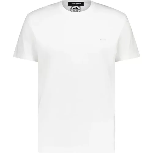 Logo-Detail T-Shirt , Herren, Größe: XL - Dsquared2 - Modalova