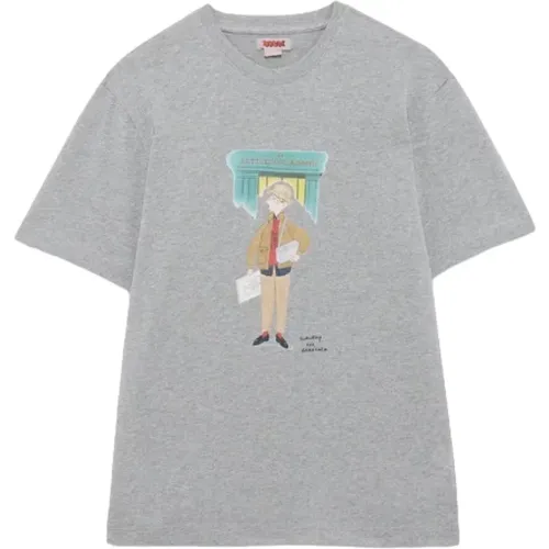 Slowboy Colourman Tee Grey Melange , male, Sizes: M, S, L, XL - Baracuta - Modalova