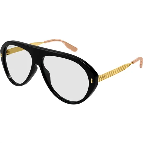 Gold/Gelbe Sonnenbrille , Herren, Größe: 61 MM - Gucci - Modalova