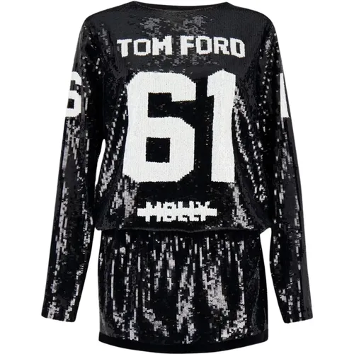 Sequined Mini Dress , female, Sizes: XS - Tom Ford - Modalova