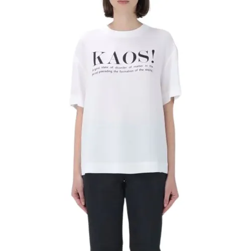 Weiß Schwarz Logo T-shirt , Damen, Größe: 3XS - Moschino - Modalova