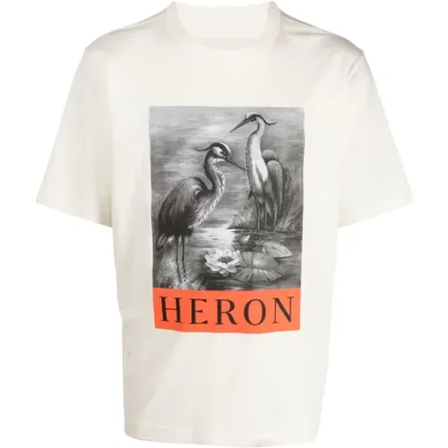 Grafikdruck Baumwoll T-Shirt , Herren, Größe: XL - Heron Preston - Modalova