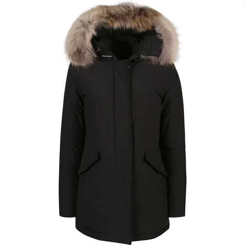 Arctic Raccoon Fur Trim Parka , female, Sizes: M, L, S - Woolrich - Modalova