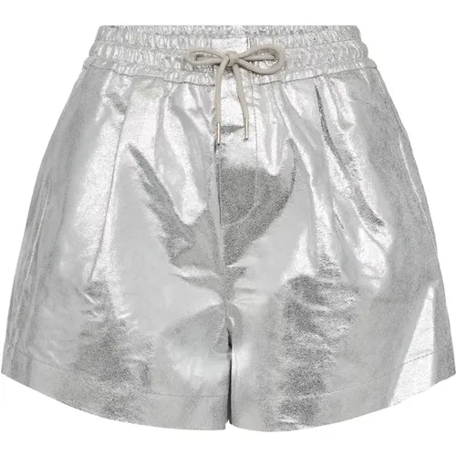 Chic Leather Crackle Shorts Knickers , female, Sizes: XS, XL, S, L - Co'Couture - Modalova