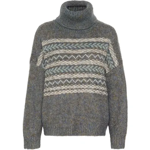 Gemütlicher Rollkragenpullover Gestrickt Flint Stone , Damen, Größe: XL - Saint Tropez - Modalova