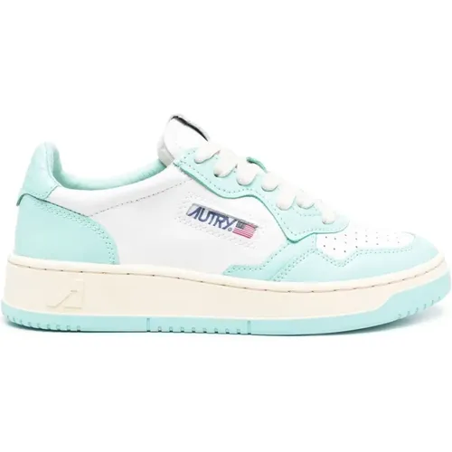 Weiße/Hellblaue Medalist Sneakers - Autry - Modalova