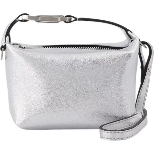 Tiny Moon Bag in Silver Leather , female, Sizes: ONE SIZE - Eéra - Modalova