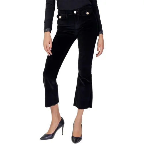 Schwarze Einfache Knopfhose Frauen , Damen, Größe: W29 - Gaudi - Modalova