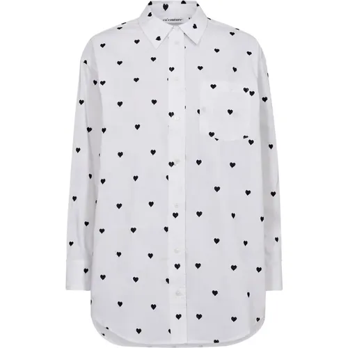 Heartcc Oversize Hemd Bluse Weiß , Damen, Größe: XL - Co'Couture - Modalova