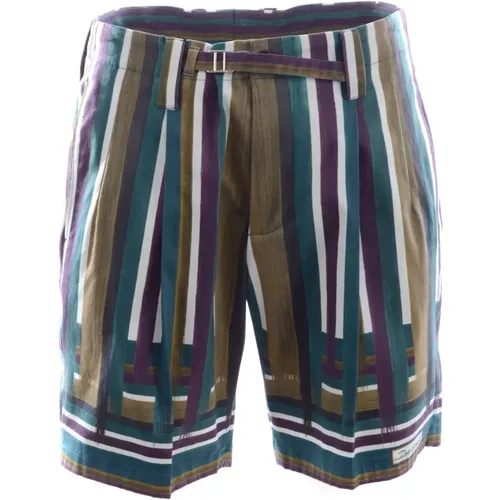 Striped Bermuda Shorts for Men , male, Sizes: M - Dolce & Gabbana - Modalova