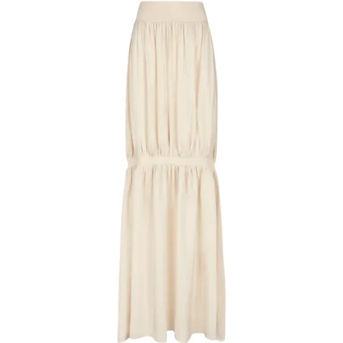 Linen and silk long skirt , female, Sizes: S, M, L, XL - Cortana - Modalova