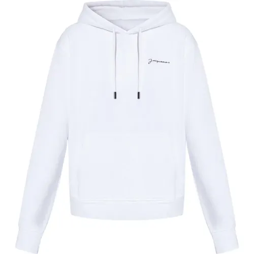 Logo hoodie , female, Sizes: M, L - Jacquemus - Modalova