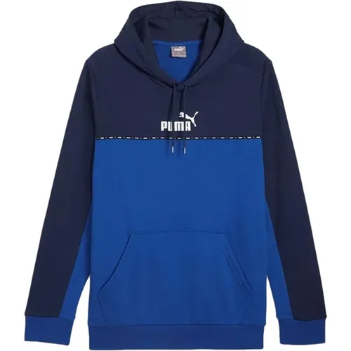 ESS Block x Tape Hoodie , Herren, Größe: S - Puma - Modalova