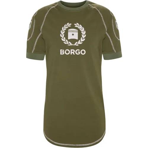 Siracusa Diablo Olive T-Shirt , Herren, Größe: 2XL - Borgo - Modalova