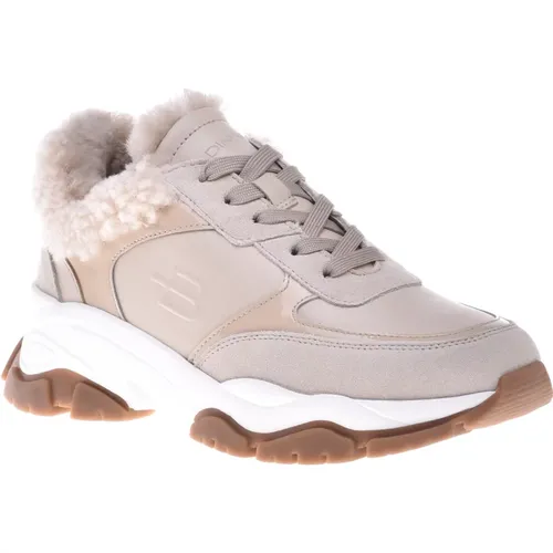 Trainers in leather and suede , female, Sizes: 4 1/2 UK - Baldinini - Modalova