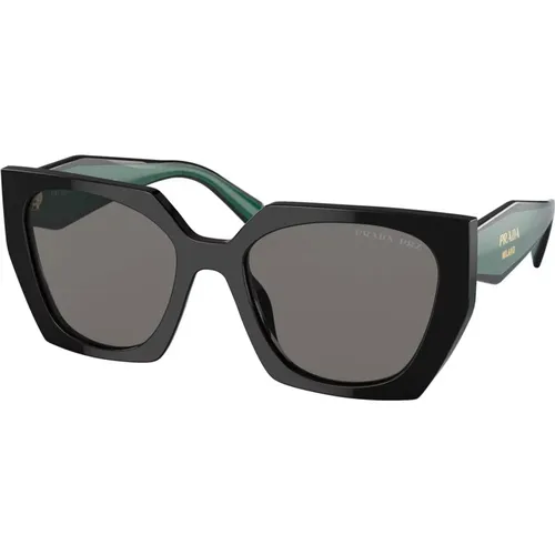 Monochrome Sunglasses Green/Grey , female, Sizes: 54 MM - Prada - Modalova