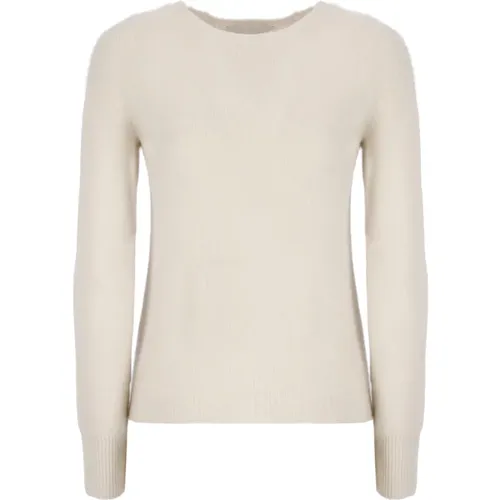 Kaschmir Rundhals Beiger Pullover , Damen, Größe: XS - Vanisé - Modalova