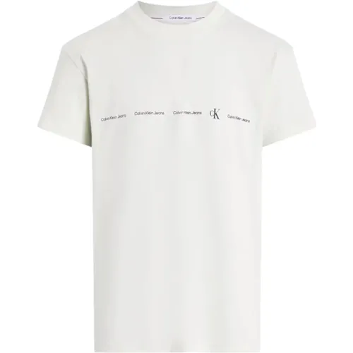 Logo Repeat Tee Urban Style , male, Sizes: XL, L, M - Calvin Klein - Modalova