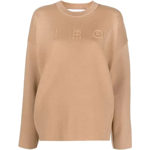 Brauner Wollpullover mit Logo IRO - IRO - Modalova