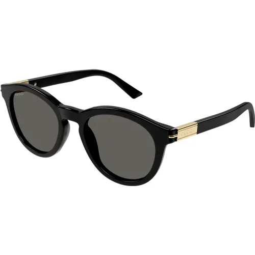 Gold/Graue Sonnenbrille , Herren, Größe: 54 MM - Gucci - Modalova