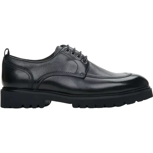 Herren Schwarze Leder Schnürschuhe Brogues Er00114372 , Herren, Größe: 40 EU - Estro - Modalova