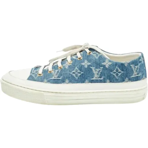 Pre-owned Denim sneakers , female, Sizes: 7 UK - Louis Vuitton Vintage - Modalova