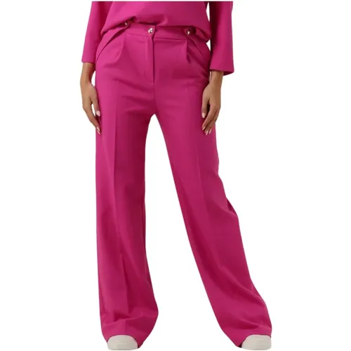 Fuchsia Plissierte Pantalon , Damen, Größe: 2XL - Caroline Biss - Modalova