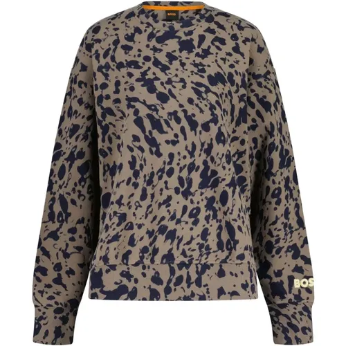 Casual Baumwoll-Sweatshirt mit Muster - Hugo Boss - Modalova