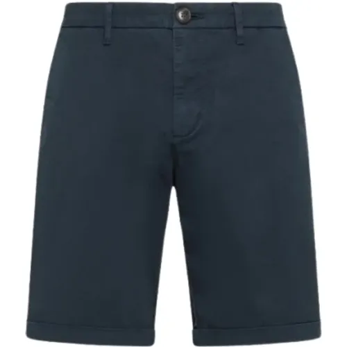 Marineblaue Baumwoll-Bermuda-Shorts , Herren, Größe: W33 - Sun68 - Modalova