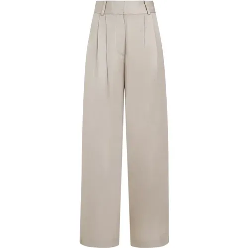 Grey Tech Fabric Loose Fit Pants , female, Sizes: XS, 2XS - By Malene Birger - Modalova
