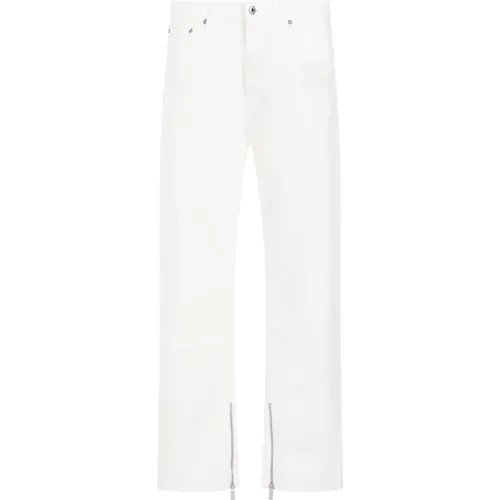 Off , Cotton Logo Skate Raw Jeans , male, Sizes: W33, W31, W32 - Off White - Modalova