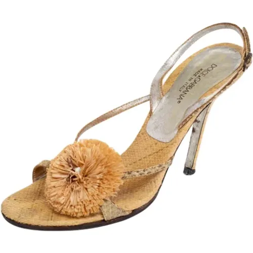 Pre-owned Fabric sandals , female, Sizes: 4 1/2 UK - Dolce & Gabbana Pre-owned - Modalova