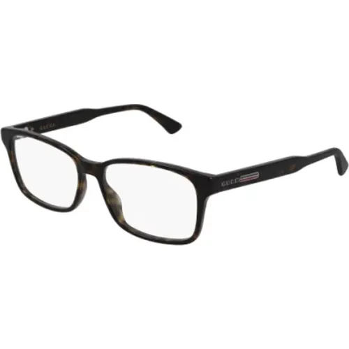 Gg0826O-005-Havana-Transparent Glasses , unisex, Sizes: 55 MM - Gucci - Modalova