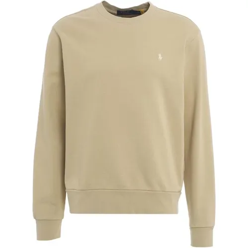 Beiger Klassischer Sweatshirt , Herren, Größe: M - Ralph Lauren - Modalova