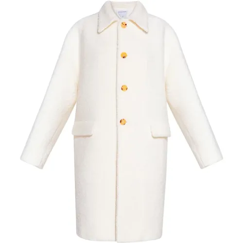 Wool Mohair Blend V-Stitch Coat , female, Sizes: 3XS - Bottega Veneta - Modalova