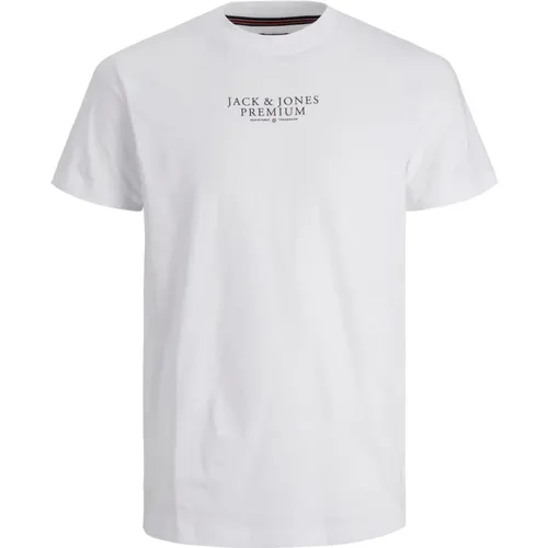 Archie Kurzarm Rundhals T-Shirt mit Erhabenem Label-Print - jack & jones - Modalova
