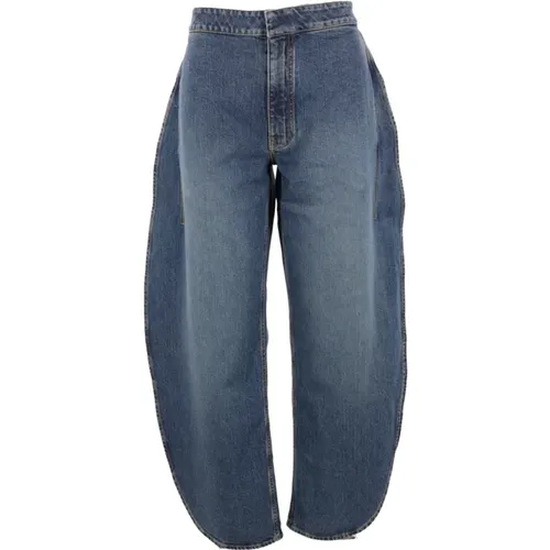 Stone Washed Denim Jeans with Unique Design , female, Sizes: S - Alaïa - Modalova